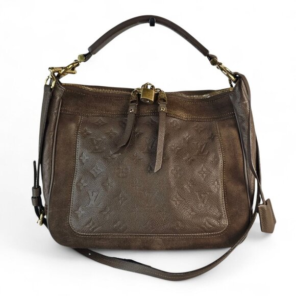 LOUIS VUITTON Audacieuse PM Monogram Empreinte Suede Brown Shoulder Bag - Picture 1 of 16